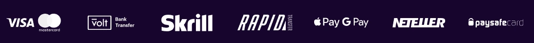 Betaalmethoden bij SlotRush: Visa, Mastercard, Volt, Skrill, Rapid Transfer, Apple Pay, Google Pay, Neteller en paysafecard